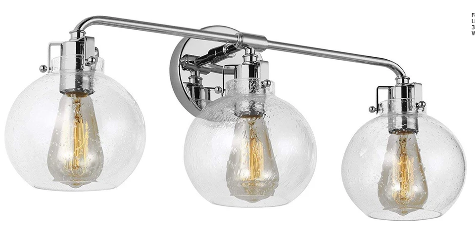 Feiss-VS24403CH-Clara - Three Light Bath Vanity  Chrome Finish - Image 1 of 1