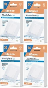 20 x XXL Duschpflaster Aqua wasserfester Wundverband Pflaster transparent 8x10cm - Bild 1 von 4