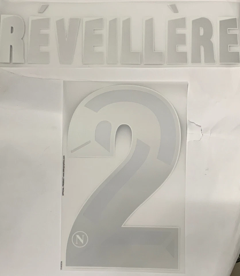 SSC NAPOLI NAMESET KIT NOME+NUMERO Revelleire  Ufficiale Champions Argento 13/14 - Immagine 1 di 1