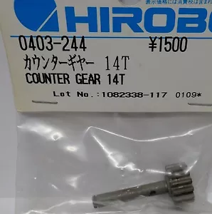 Hirobo 0403-244 Heckumlenkgetriebe 14 Zähne Counter Gear 14T - Imagen 1 de 1
