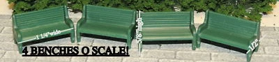 (4) FOUR Park Benches  for Plasticville Lionel for O and 027 ! - Image 1 of 2