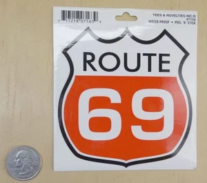 PEGATINA RUTA 69 PELAR Y PEGAR 4 "X 4" - Imagen 1 de 1