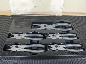 #bd467 SNAP-ON 5PC SNAP RING PLIERS SRPCR105addt Dark Titanium Gray - Picture 1 of 16