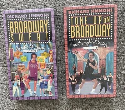 Richard Simmons Tone Up on Broadway & Broadway Sweat (NEW SEALED VHS Set Of 2) - Image 1 of 2