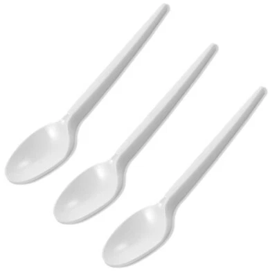 TRENDSKY 500 x Plastik Löffel Weiß Einweg Plastikbesteck Kunststoff Party Küche Spoon