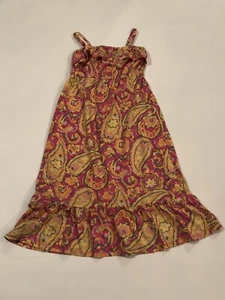 A Children’s Place  1989  Girls Sz S (5-6)  Dress Pink Retro Groovy Floral Maxi - Picture 1 of 5