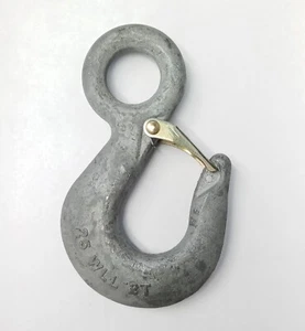 Campbell #25 Gancio per paranco ad occhiello 2 tonnellate con chiusura a goccia forgiato zincato USA - Foto 1 di 2