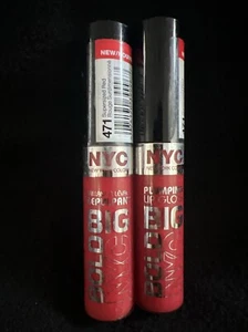 NEW 2PK NYC Big Bold Plumping Lip Gloss, 471 Supersized Red (11 ml) *SHIPS FREE - Picture 1 of 7