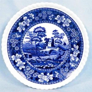 Copeland Spode Tower Fruit Dessert Bowl Blue Gadroon Older Mark Full Flower #F57 - Picture 1 of 4