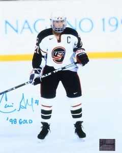 Cammi Granato Signed Team USA 8x10 Photo Inscribed "'98 Gold" (Premium Auto) - Picture 1 of 1