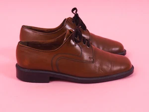 Vintage men brown leather oxford shoes/ Berlin leather dress shoes Classic shoes - Picture 1 of 9