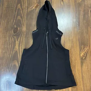 ASICS MotionDry Women’s Black Sleeveless Racerback Hoodie Size XL - Picture 1 of 6