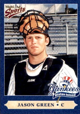 1999 Staten Island Yankees Multi-Ad #13 Jason Green LA Jolla California CA Card - Image 1 of 2