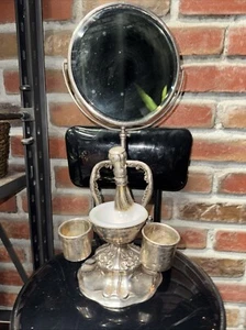 Rare Sterling Silver Vintage Men’s Shaving Vanity Late 1800’s - Early 1900’s - Picture 1 of 12