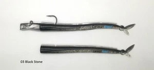 Künstlich Spinning Aal Attack Set M 125 MM Seika 03 Schwarz Stone Gummi Fischen - Bild 1 von 3