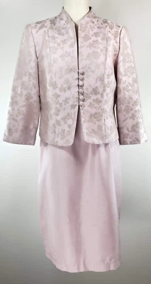Jessica Howard вечера 2 изделия куртка платье комплект - размер 12P - розовый и серый - Изображение 1 из 4