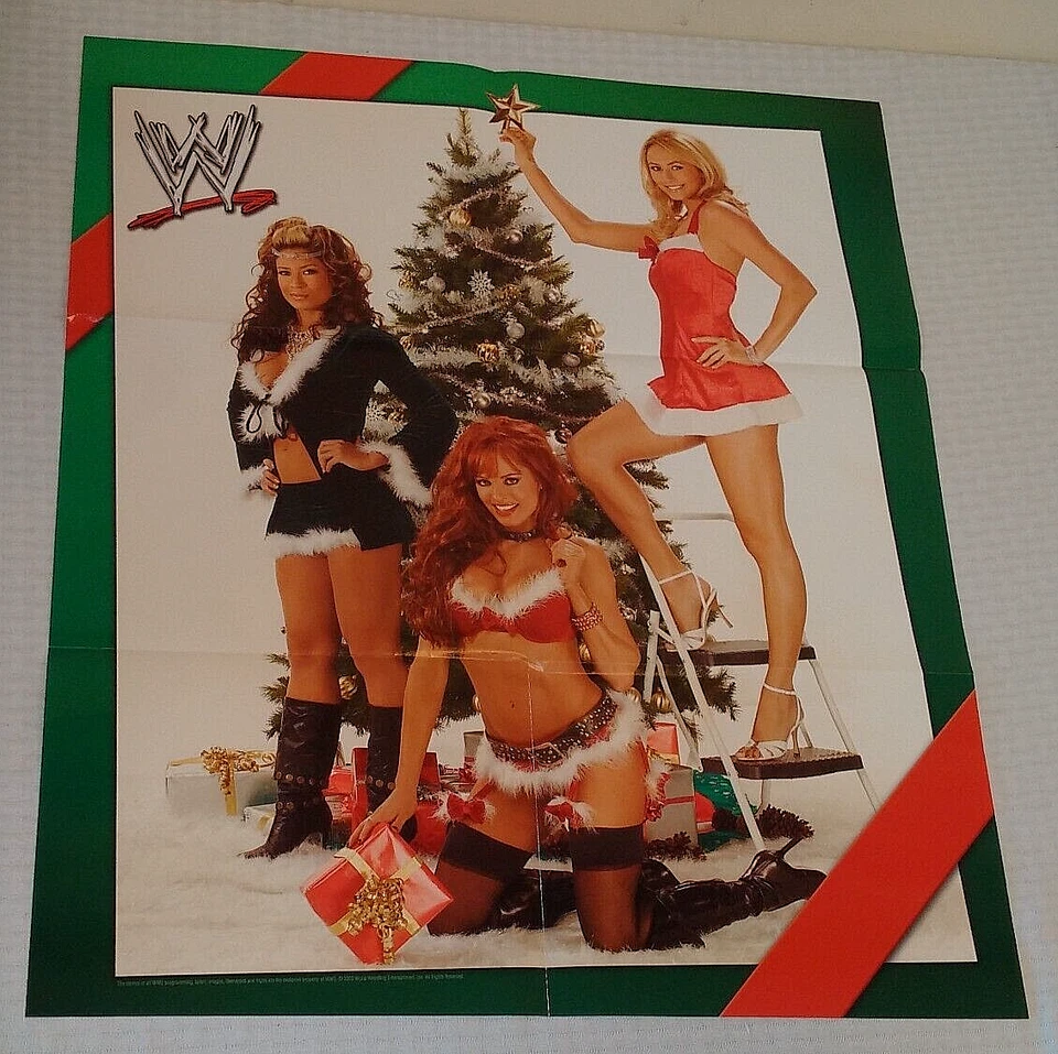 Póster de revista Stacy Keibler Hemme Melina Navidad WWE WWF 21x24 Divas 2005 Foto 1 de 1