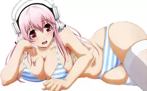 Super Sonico Weatherproof Anime Sexy Waifu Sticker 6" Premium Car Decal - Picture 1 of 1