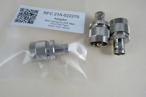 Adaptador tipo UG 273/U hembra a UHF macho contacto central dorado, Delrin® - Imagen 1 de 5