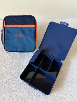 Pottery Barn Kids Persoalized CALEB Lunch Box / Bento Lunch Box Lot of 2 - Image 1 of 4