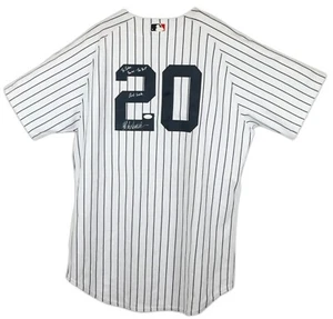 Jorge Posada Signed NY Yankees Jersey Inscribed To Joba Chamberlain JSA COA - Picture 1 of 4