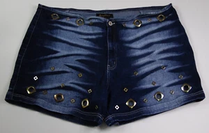 Pantalones cortos de mezclilla para mujer Ashley Stewart de metal lavado oscuro talla 24W A21-47 - Imagen 1 de 6