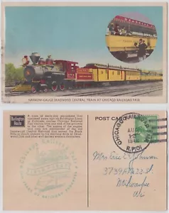 TurtlesTradingPost- Chicago Railroad Fair RPO, IL 1941- Train Theme Card - Picture 1 of 3