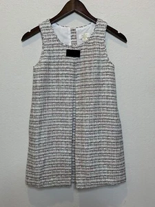 Kate Spade New York Girls Dress Boucle Sleeveless A-Line Bow Sz 128 8Y - Picture 1 of 6