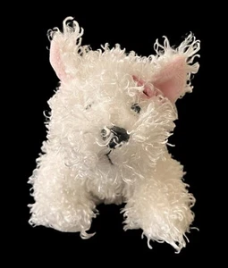 Webkinz Ganz White Terrier Shaggy Frilly 9” Dog Beanbag Plush Stuffed Animal - Picture 1 of 10