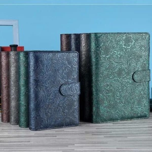 A5/A6 Notebook Cover 6 Ring Binder Clip-on Notebook Leather Loose Leaf Notebook - Picture 1 of 25