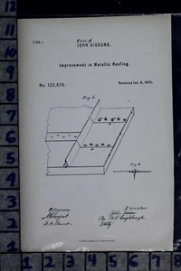 1872 SIDDONS ROCHESTER NEW YORK METALLIC ROOF ARCHITECTURAL PATENT LITHO 122670 - Picture 1 of 2