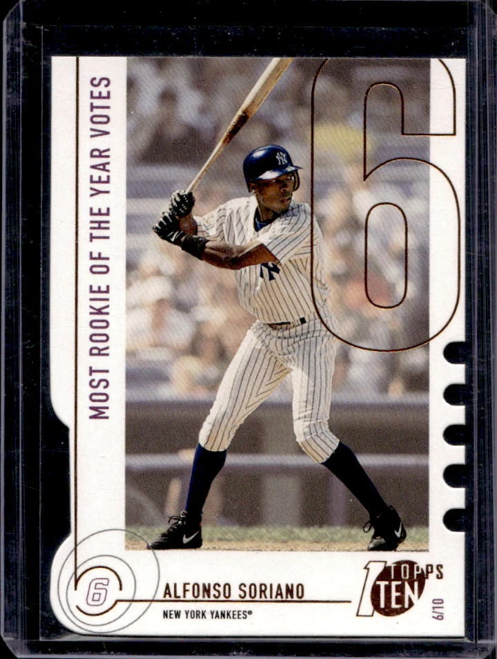 2002 Topps Ten Alfonso Soriano Die Cut #126 Yankees