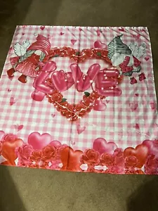 Valentine's Day Cute Gnome Love Hearts Shower Curtain Bathroom Decor Cupid Heart - Picture 1 of 10