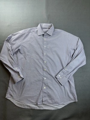 Etro Mens Button Down Shirt Purple print 44 XL Geometric Long Sleeve - Image 1 of 4