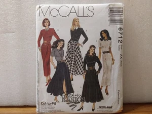 McCalls 6712 Sewing Pattern Skirts Dress Top Petite-able Uncut - Picture 1 of 3