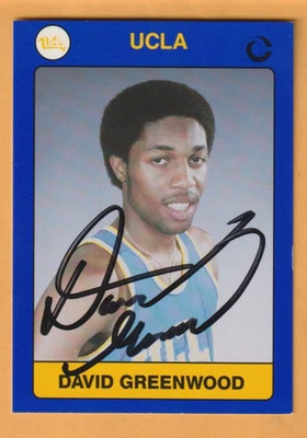 David Greenwood UCLA Bruins AUTO Signed 1991 Card #107 Chicago Bulls - Image 1 of 2