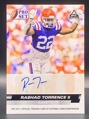 2022 Pro Set Draft #PSA-RT1 Rashad Torrence II Rookie Auto - Florida Gators - Image 1 of 2