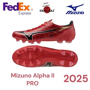 Mizuno Alpha 2 Pro P1GA2564 Ruby Red x Black Soccer Cleat authentic - Picture 1 of 16