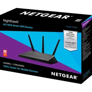 OB Netgear Nighthawk AC1900 Smart WLAN Router R7000 mit Netzkabel - getestet - Bild 1 von 6
