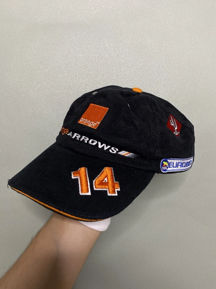 Orange Arrows A21 F1 Team # 14 Jos Verstappen Cap Official Footwork Vintage - Image 1 of 4