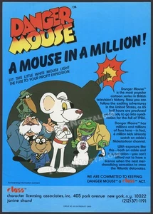 DANGER MOUSE - Original 1985 Trade AD / poster / TV Licensing Promo - Greenback - Picture 1 of 1