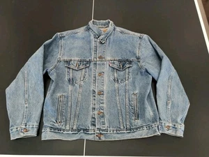 Vtg 1995 Levis Jacket Mens Large Denim Jean Trucker 90s 70507-4890 Made in USA - Picture 1 of 13
