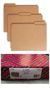 Smead 10734 File Folder, Reinforced 1/3-Cut Tab, Letter Size, Kraft, 100/Box - Picture 1 of 4