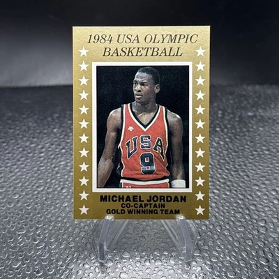 Baloncesto Olímpico de Estados Unidos 1984 Michael Jordan Co Capitán Equipo Ganador de Oro Pre RC Foto 1 de 2