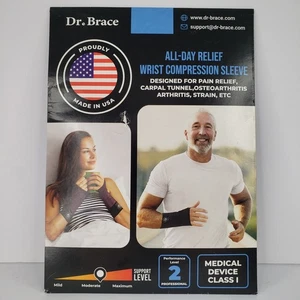 Dr. Brace Wrist Compression Sleeve Size Small Arthritis Carpal Tunnel Strain - Picture 1 of 8