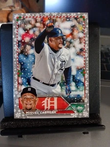 Tarjeta de béisbol 2023 Topps Holiday Miguel Cabrera #H78 metálica de los Tigres de Detroit - Imagen 1 de 2