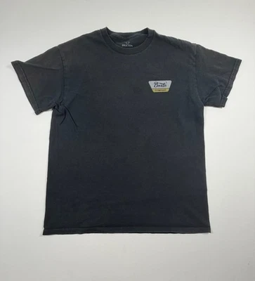 Camiseta BRIXTON Para Hombres M Negra Logo de la Compañía Manga Corta Lavada Informal Mancha Camiseta Foto 1 de 4