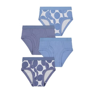 Buyless Fashion Boys Tagless Brief Soft Cotton Polka Dot Print Underwear 4 Pack - Image 1 of 4