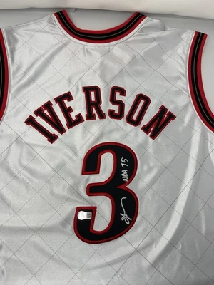 Allen Iverson Signed NBA 75th Anniversary Mitchell & Ness Jersey Beckett COA L1 - Image 1 of 4