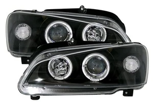 ANGEBOT Scheinwerfer für Peugeot 106 96-03 Angel Eyes Schwarz IT LPPE15EM XINO IT - Bild 1 von 11